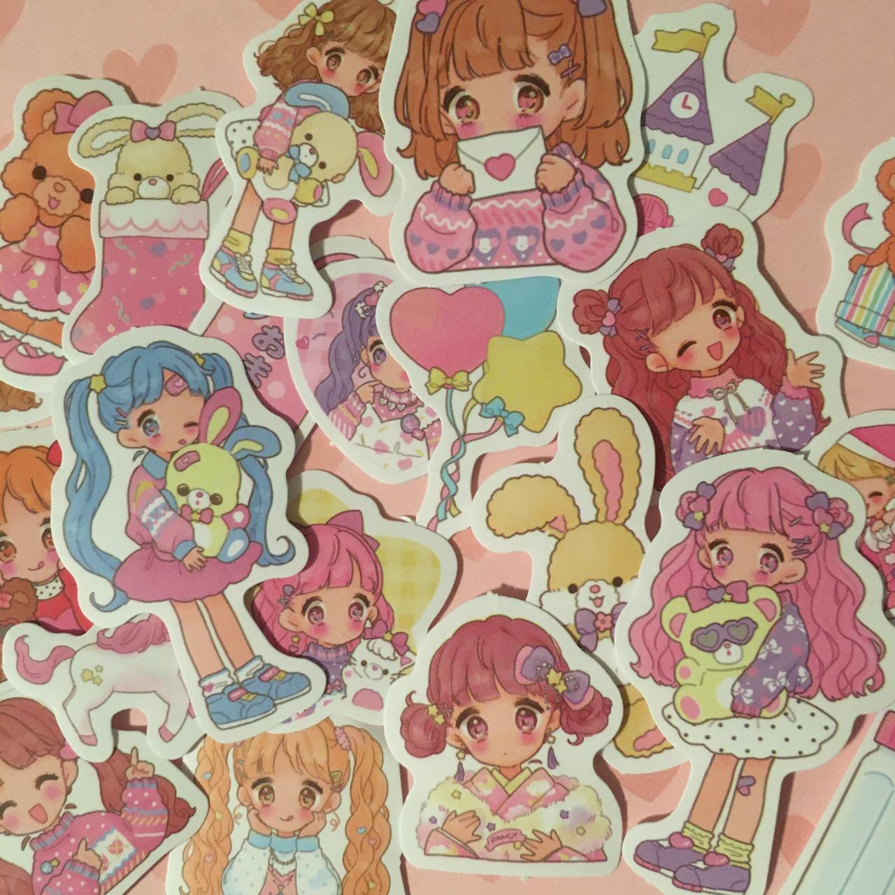 CLEARANCE - 20 "Kawaii" Cute Japanese Styled Lolita Little Stickers / Stationery