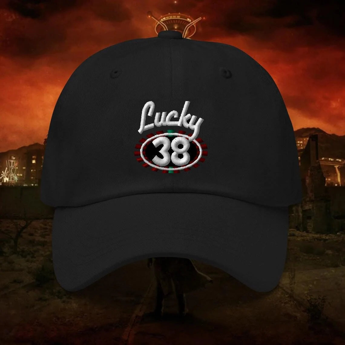 Fallout: New Vegas - The Lucky 38 - Embroidered Dad Hat / Baseball Cap