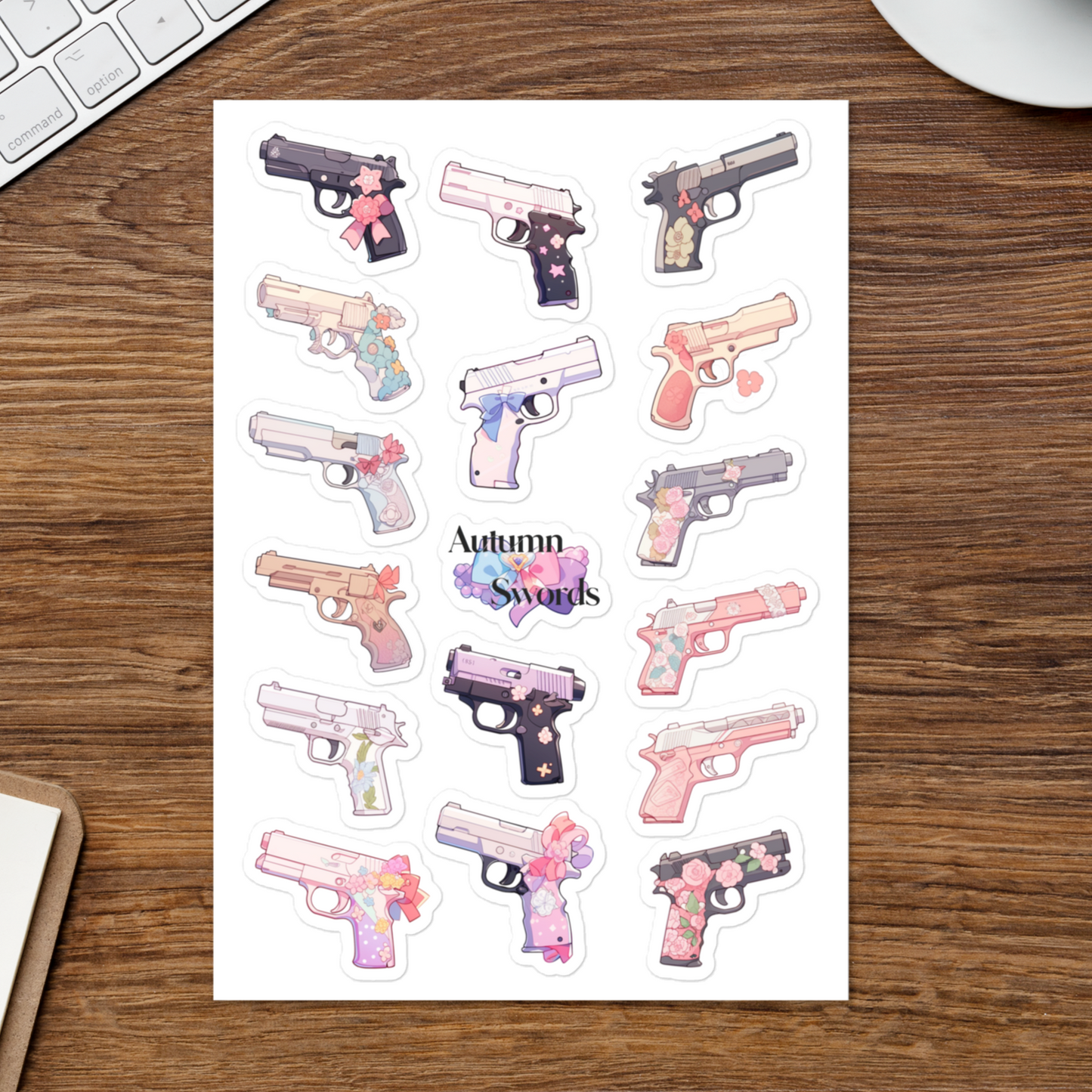 Pretty Girl Armory - Locked and Loaded - Hand Gun Decal Sheet