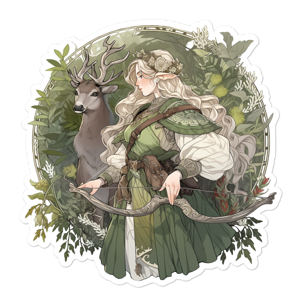 Artemis - Goddess of the Hunt, the Wild, and Chastity - 5.5" Kiss-Cut Decal