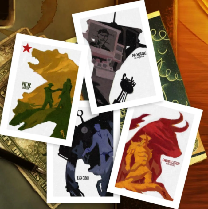 Fallout New Vegas - Mini 5" x 7" Matte Paper Prints / Posters Set - Factions and Endings