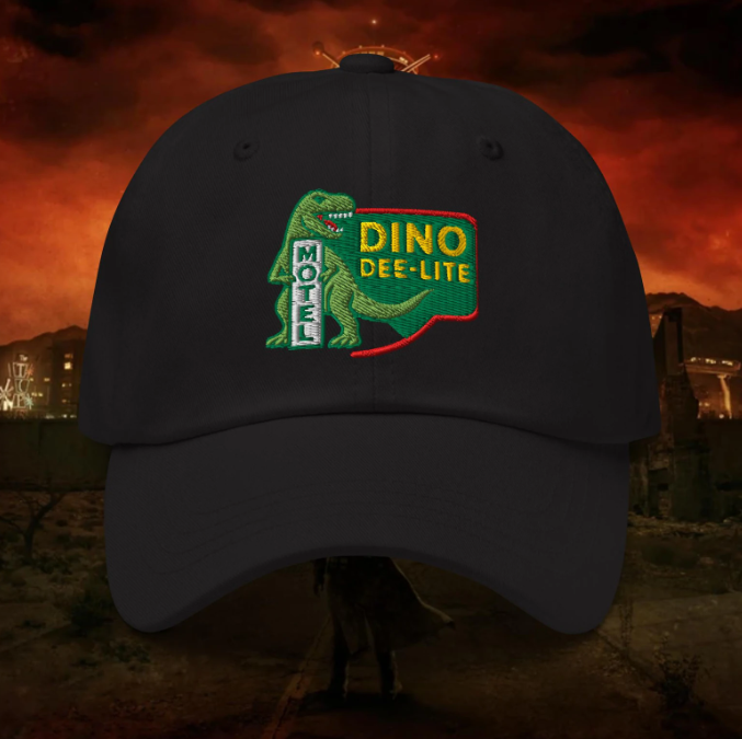Fallout: New Vegas - Dino Dee-Lite Shop - Embroidered Dad Hat / Baseball Cap