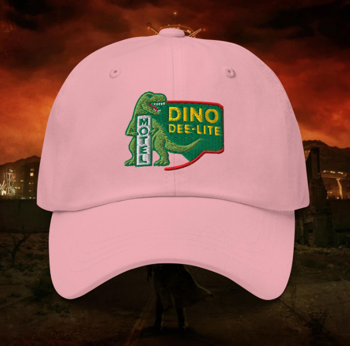 Fallout: New Vegas - Dino Dee-Lite Shop - Embroidered Dad Hat / Baseball Cap