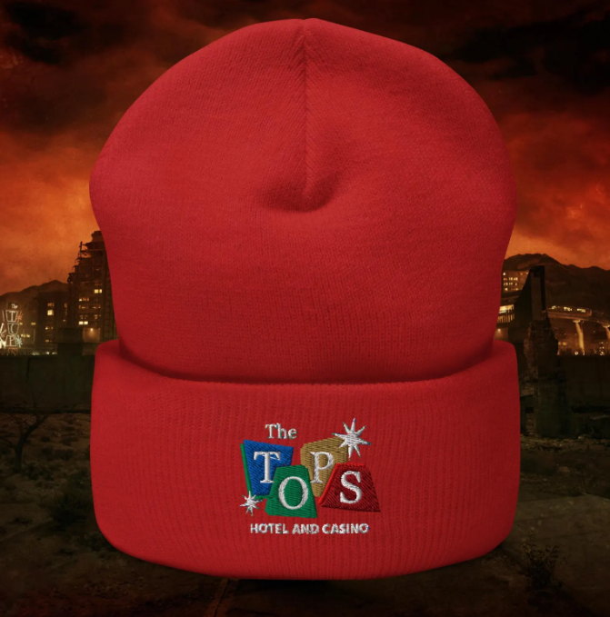 Fallout: New Vegas - The Tops Hotel and Casino - Embroidered Beanie / Tuque / Knitted Cap Hat