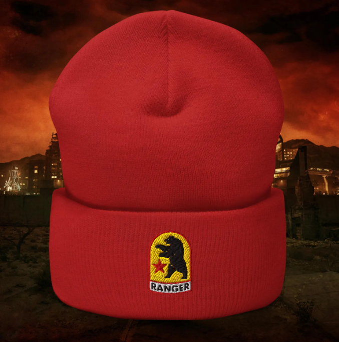 Fallout: New Vegas - New California Republic (NCR) Ranger / Sniper - Embroidered Beanie / Tuque / Knitted Cap Hat