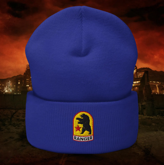Fallout: New Vegas - New California Republic (NCR) Ranger / Sniper - Embroidered Beanie / Tuque / Knitted Cap Hat
