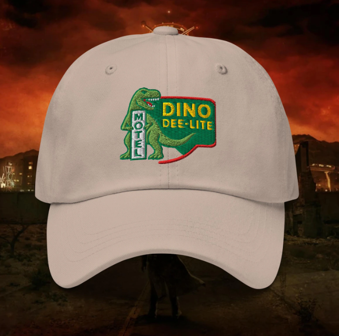 Fallout: New Vegas - Dino Dee-Lite Shop - Embroidered Dad Hat / Baseball Cap