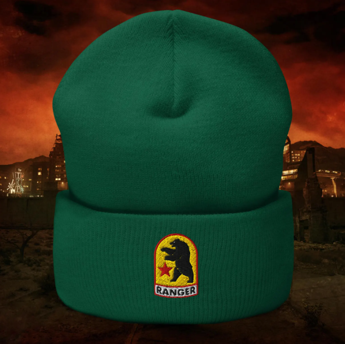 Fallout: New Vegas - New California Republic (NCR) Ranger / Sniper - Embroidered Beanie / Tuque / Knitted Cap Hat