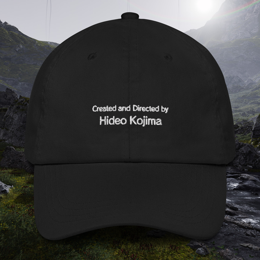 Hideo Kojima - Embroidered Dad Hat / Baseball Cap - Death Stranding, Metal Gear Solid