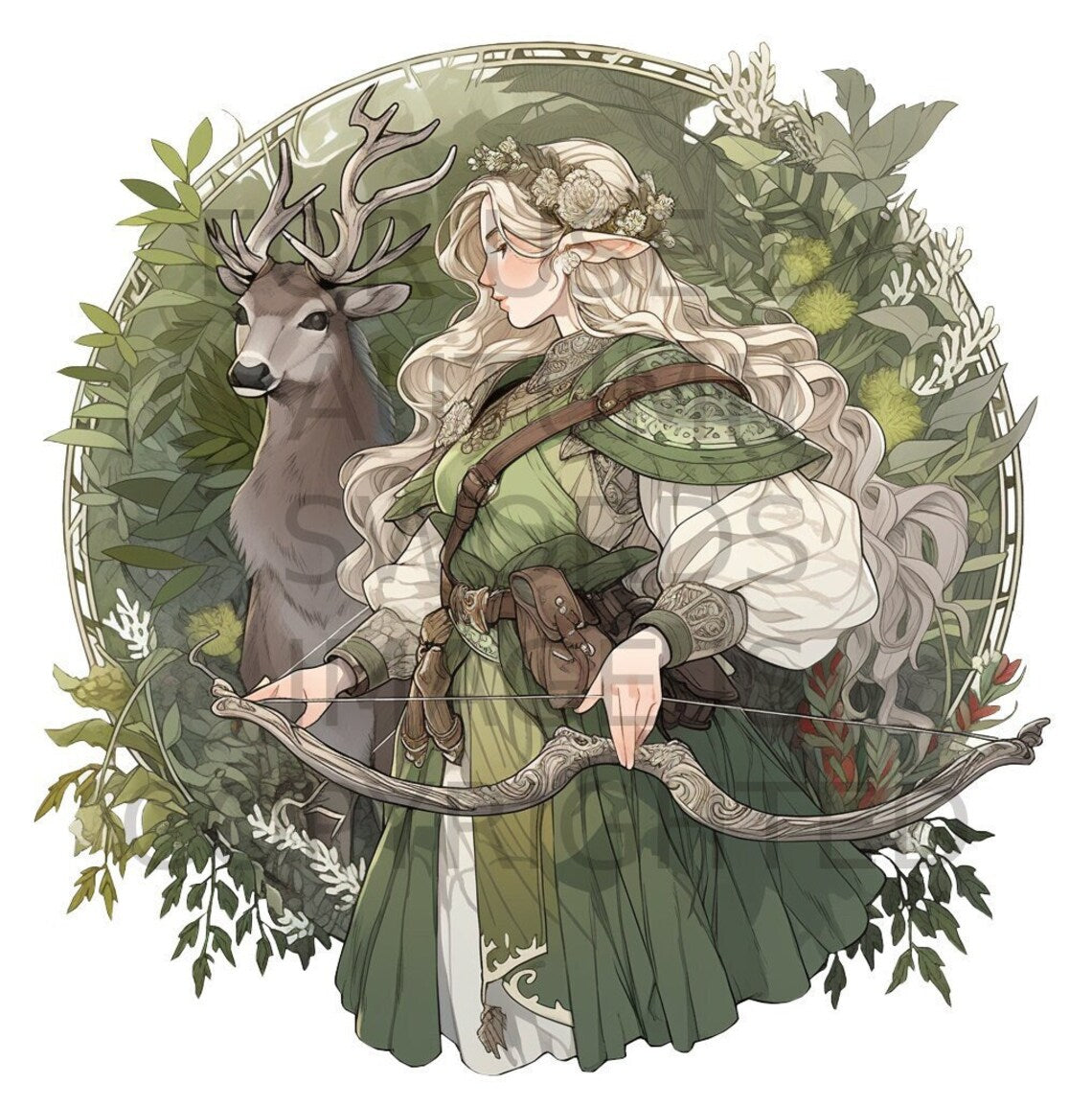 Artemis - Goddess of the Hunt, the Wild, and Chastity - Forest Green Hoodie