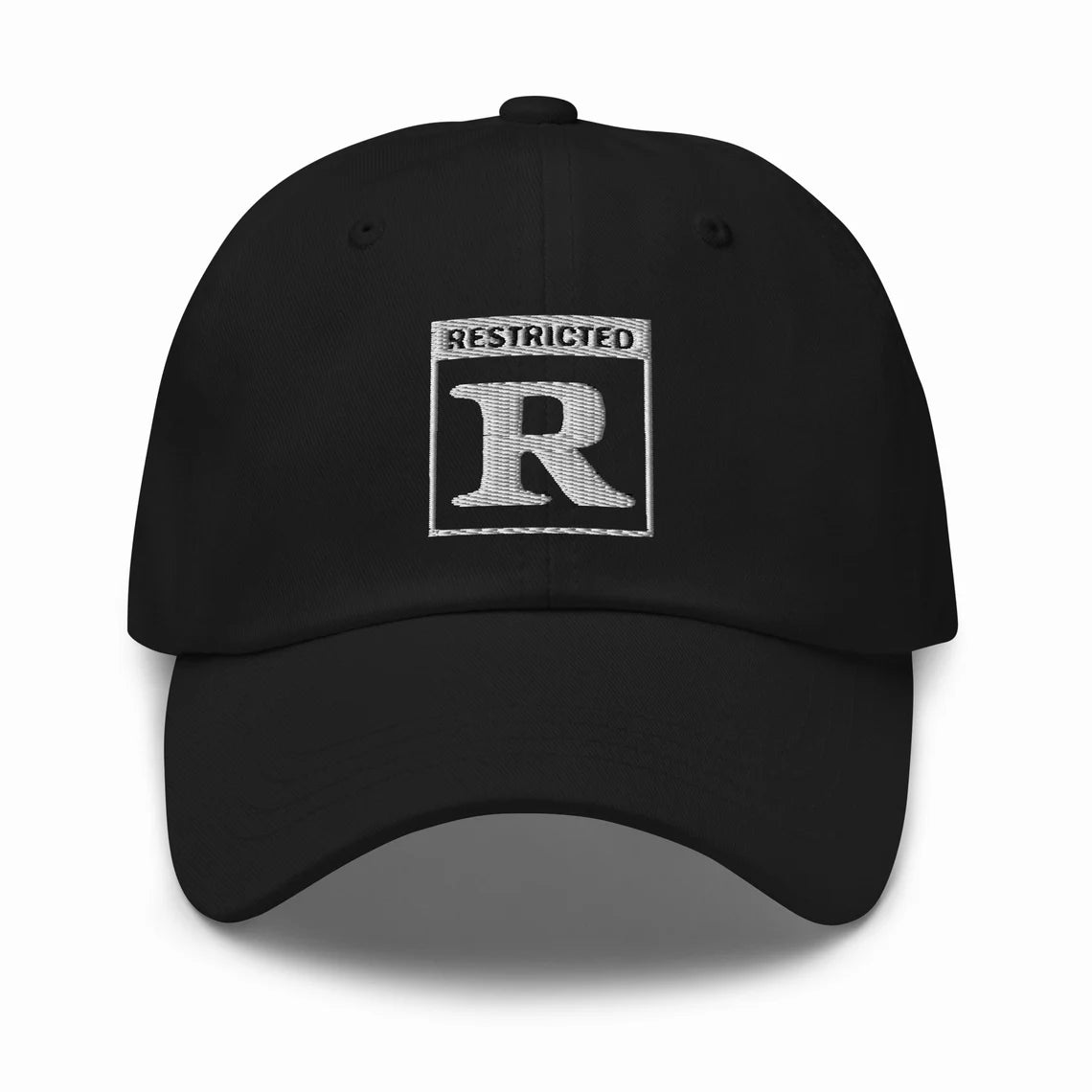 Vintage Style Restricted Movie RATED R - Embroidered Dad Hat / Baseball Cap - Y2K Style - Gift for Him