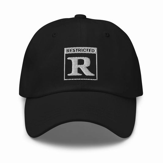 Vintage Style Restricted Movie RATED R - Embroidered Dad Hat / Baseball Cap - Y2K Style - Gift for Him