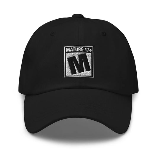 Vintage Style Restricted Video Game RATED M FOR MATURE - Embroidered Dad Hat / Baseball Cap - Y2K Style - Gift for Him / Dad